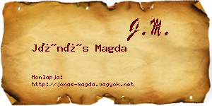 Jónás Magda névjegykártya