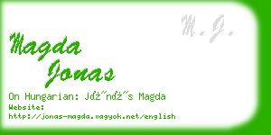magda jonas business card