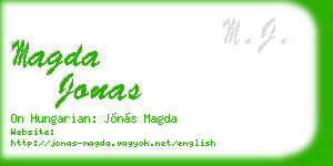 magda jonas business card